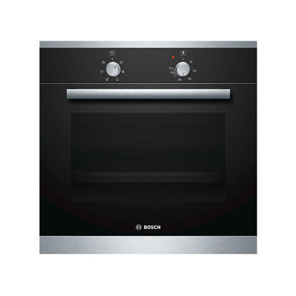 Picture of BOSCH BUILT-IN ELECTRIC OVEN 60 CM 66 LITER WITH GRILL AND FAN BLACK FRONT HBN301E6T