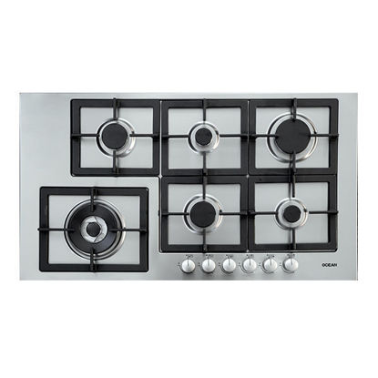 Picture of OCEAN HOB GAS BUILT-IN 6 BURNER 90 CM Stainless Steel - PW 96 I PROC