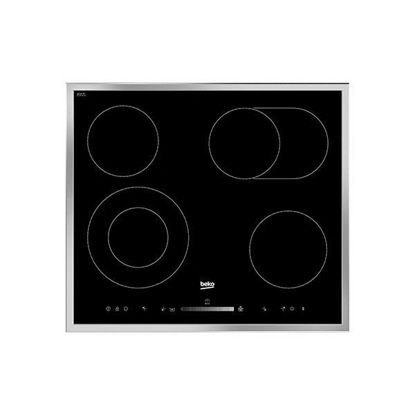 Picture of Beko Built-In Digital Electric Stove With Timer 60 Cm - Black Glass - HIC 64503 TX