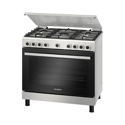 Picture of BOSCH COOKER 90 * 60 CM 5 BURNERS STAINLESS STEEL WITH GRILL HGVDF0V50S