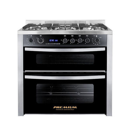 Picture of Premium Gas Cooker Double Chef 5 Burners 60*90 CM Stainless Steel Black - PRM6090SB-1GC-511-IDSP-DV