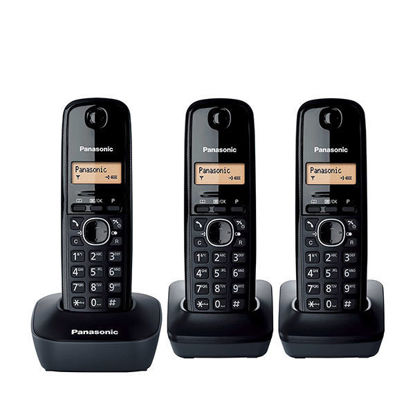 Picture of Panasonic Cordless Phone Triple Handsets Digital Black - KX-TG1613