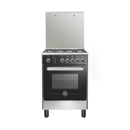 Picture of LA GERMANIA Freestanding Cooker 60 x 60 CM, 4 Gas Burners, Stainless x Black - 6N80GRB1X4AWW