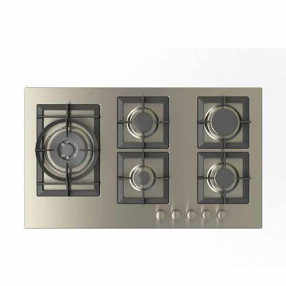 Picture of Kitchen Line Gas Hob Built-in 5 Burners 90 Cm Stainless Steel - ZP.JWN5020