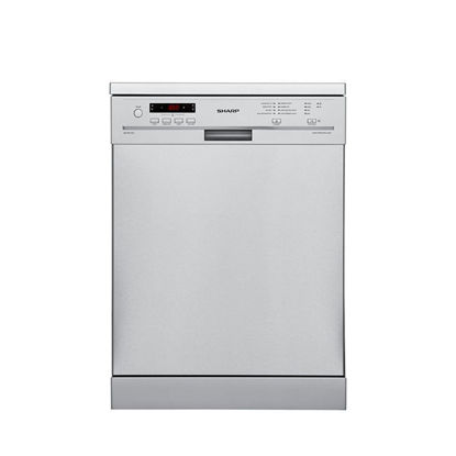 Picture of SHARP Dishwasher 15 Person, 60 cm, Digit, 8 Programs, Silver - QW-V815-SS2