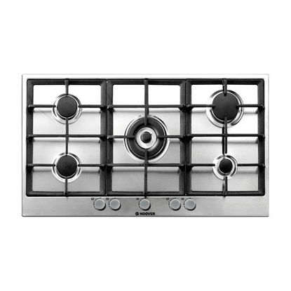 Picture of HOOVER Built-In Hob 90 x 60 CM , 5 Gas Burners, Stainless - HG953/1SXGH