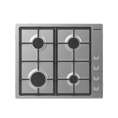 Picture of HOOVER Built-In Hob 60 x 60 Cm, 4 Gas Burners, Stainless - HHG6LSX-EGY