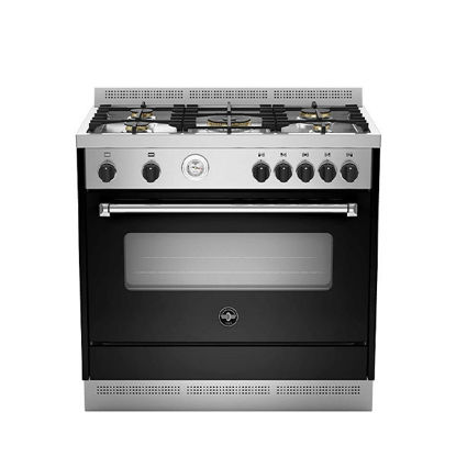 Picture of LA GERMANIA Freestanding Cooker 90 x 60, 5 Gas Burners, Stainless X Black - AMS95C81ANE/20