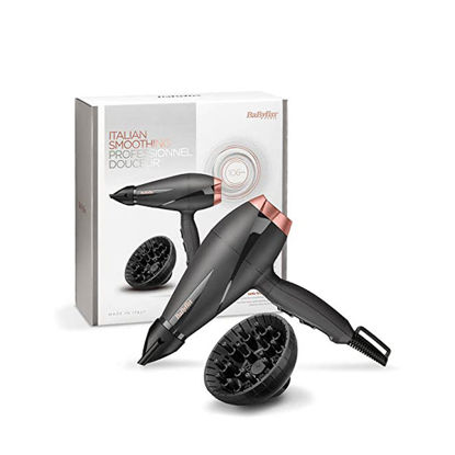 Picture of Babyliss Smooth Pro Hair Dryer, 2100 Watt, Black Rose Gold - 6709DE