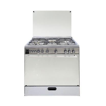 Picture of Techno Gas Cooker Extara 5 Burners 60*90 CM Stainless handles Digital With Fan Stainless - ExtaraStainless0281