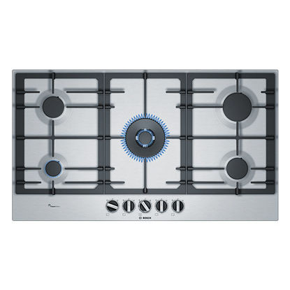 Picture of BOSCH BUILT-IN GAS HOB 5 BURNER 90 CM STAINLESS STEEL PCR9A5B90