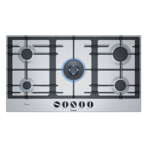 BOSCH BUILT-IN GAS HOB 5 BURNER 90 CM STAINLESS STEEL PCR9A5B90