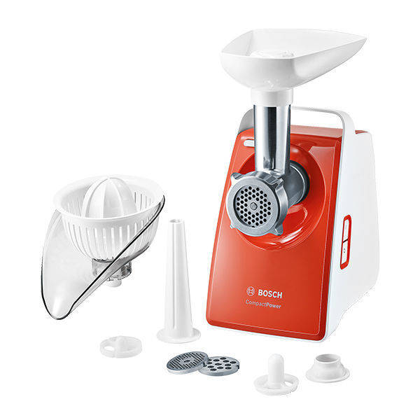 BOSCH MEAT MINCER COMPACT POWER 1600 WATT WHITE & RED MFW3630I