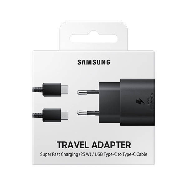 25W Travel Adapter - C to C Cable - Black