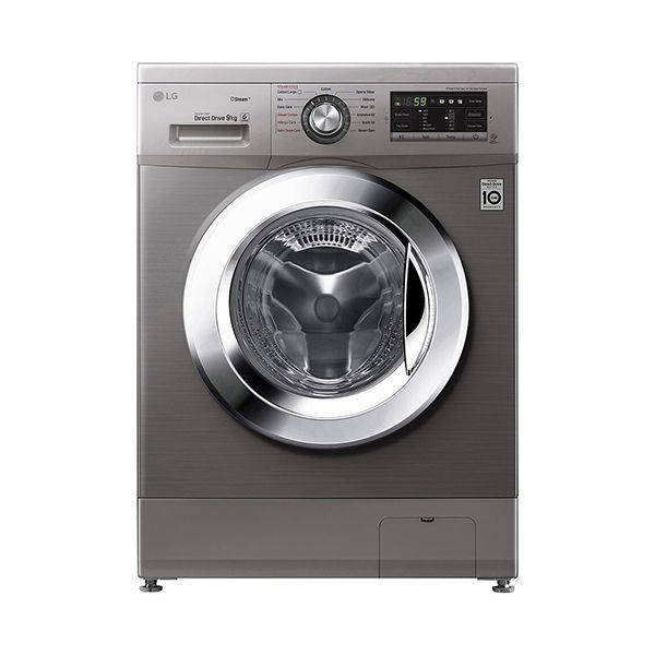 LG Steam Washing Machine 9Kg Chrome Knob - Silver - FH4G6VDY6