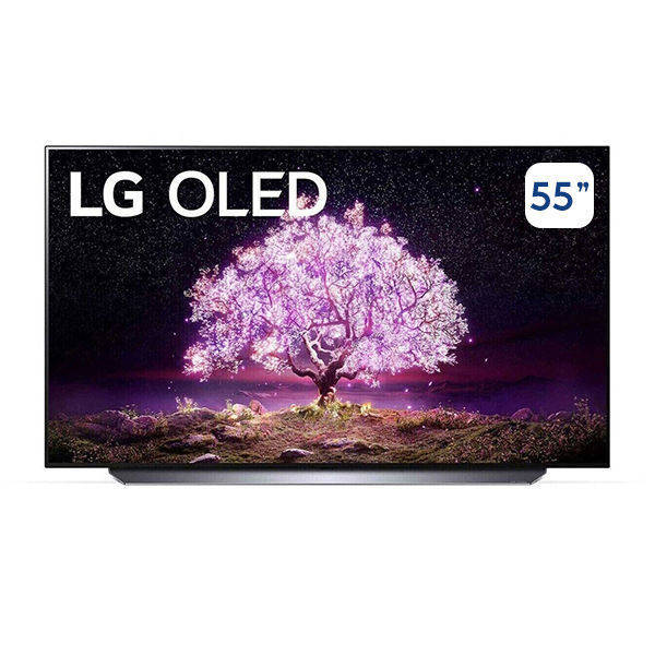 LG OLED TV 55 Inch Cinema Screen Design 4K Cinema HDR WebOS Smart AI ThinQ Pixel Dimming - Model OLED55C1PVB