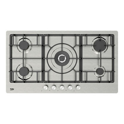 Picture of Beko Built-In Gas Hob 90cm 5 Gas Burners - Stainless Steel - HIMW 95226 SXEL