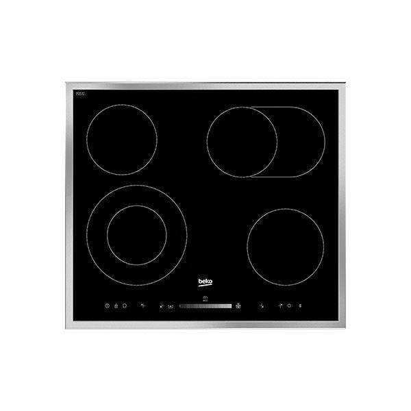 Beko Built-In Digital Electric Stove With Timer 60 Cm - Black Glass - HIC 64503 TX