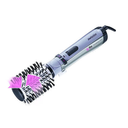 Picture of Babyliss Hair Styler Rotating Brush with Attachments 1000 Watt - Silver/Black - 2735E
