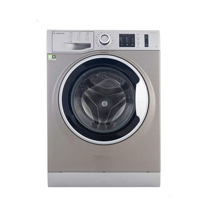 Ariston Front Load Automatic Washing Machine, 8KG, Inverter Motor, Silver - NM10 823 SS EX
