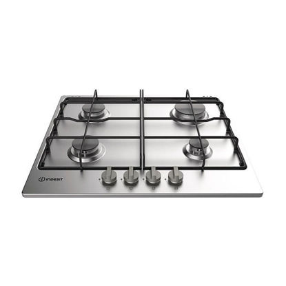 Picture of Indesit Built-in Gas Hob 4 Burners 60 Cm Silver - PIM 640 AST (IX)