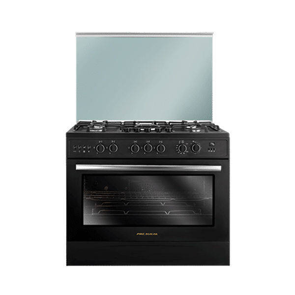 Premium Gas Cooker 5 Burners 60*90 CM Black - PRM6090EB-P2C-511-IDSF-EU-C