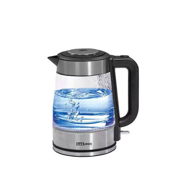 Black and White Kettle 2 L 2200 Watt  Glass - KS-400