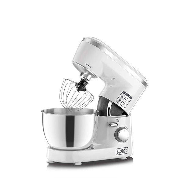 Black & Decker Stand Mixer, 1000 Watt, 4 Liter, White - SM1000