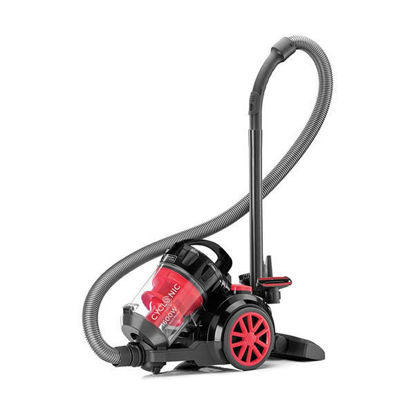 Picture of Black & Decker 1600 W Bagless Cyclonic Canister Vacuum Cleaner, Black/Red - VM1680-B5