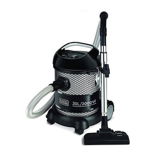 Black & Decker Barrel Vacuum Cleaner 20 Liter 2000 Watt Black - Bv2000