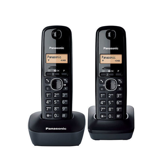 Panasonic Digital Cordless Phone with 2 Handsets - Black -  KX-TG1612