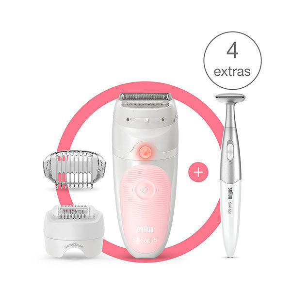 Braun Silk-épil 5 Wet & Dry Epilator With 4 Extras Incl. Bikini Styler - 5-820