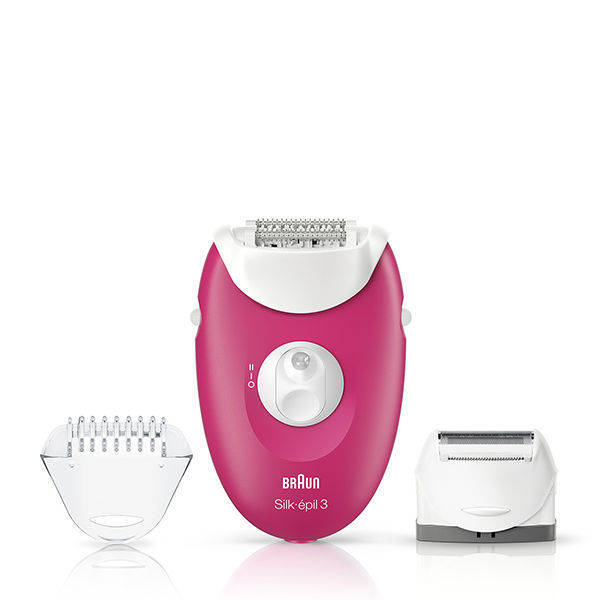 Braun Silk-epil 3 Epilator For Women, Raspberry Pink - 3410
