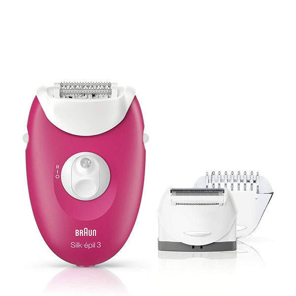 Braun Silk-épil 3 Epilator, White/Raspberry Pink - SE 3-273