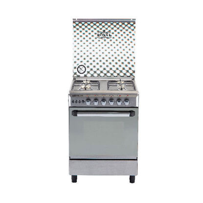 Royal Gas Cooker Hero 4 Burners 60×60 cm With Fan Stainless Steel - 2010285