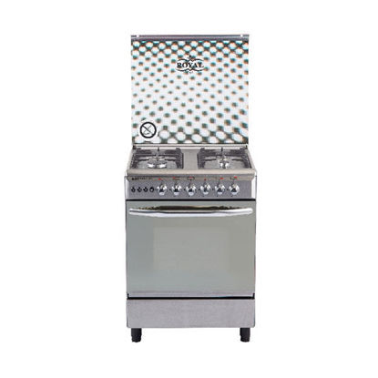 Picture of Royal Gas Cooker Caesar Cast 4 Burners 60×60 cm With Fan Stainless Steel - 2010284
