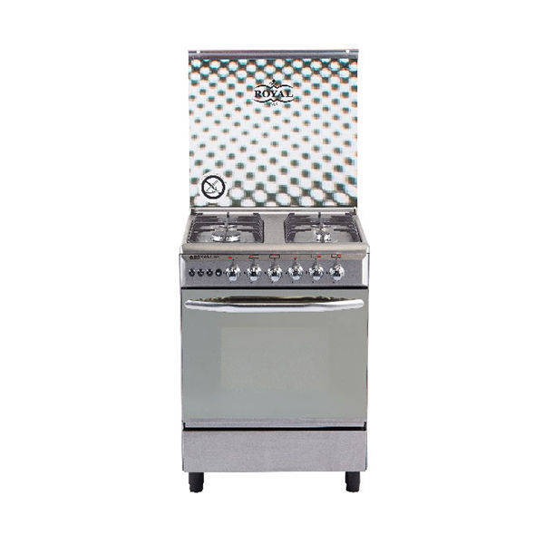 Royal Gas Cooker Caesar Cast 4 Burners 60×60 cm With Fan Stainless Steel - 2010284