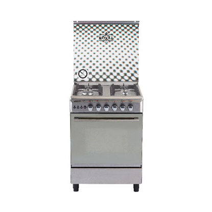 Picture of Royal Gas Cooker Crystal Cast  4 Burners 60×60 cm Without Fan Stainless Steel - 2010123