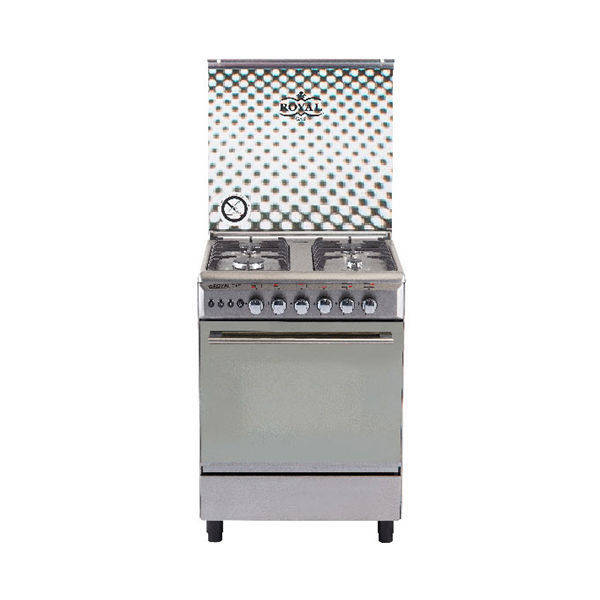 Royal Gas Cooker Crystal Cast  4 Burners 60×60 cm Without Fan Stainless Steel - 2010123