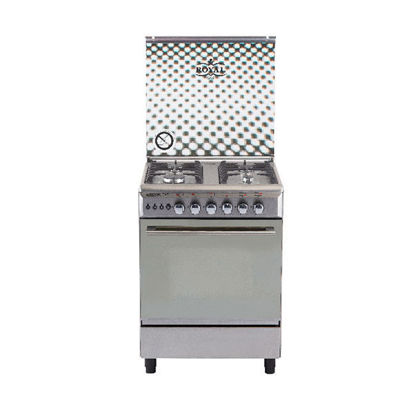 Picture of Royal Gas Cooker Crystal Cast 4 Burners 60×60 cm With Fan Stainless Steel - 2010288