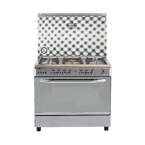 Royal Gas Cooker Light Cast 5 Burners 60*90 cm With Fan Stainless Steel - 2010275