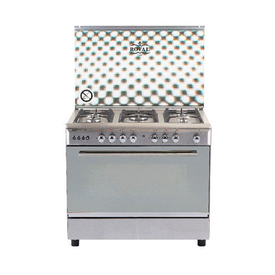 Royal Gas Cooker Cruzer 5 Burners 60*90 cm With Fan Stainless Steel - 2010269