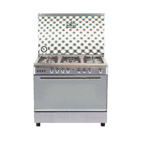 Royal Gas Cooker Cruzer Cast 5 Burners 60*90 cm With Fan Stainless Steel - 2010281