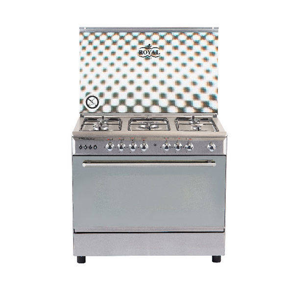 Royal Gas Cooker Caesar Cast 5 Burners 60*90 cm With Fan Stainless Steel - 2010274