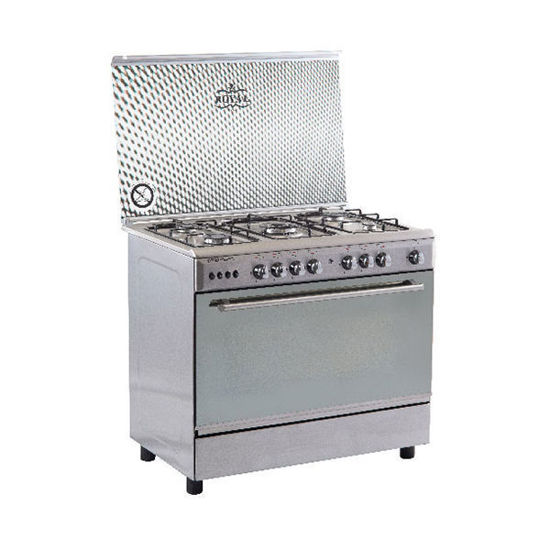 ElIraqi Company Royal Gas Cooker Caesar Cast 5 Burners 60*90 cm With Fan Stainless Steel