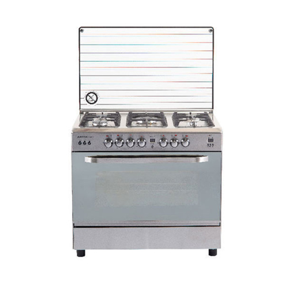 Picture of Royal Gas Cooker Master Chef Sensor Cast Digital 5 Burners 60*90 cm With Fan Safety Stainless Steel - 2010186