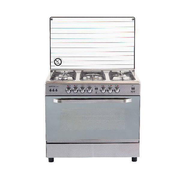 Royal Gas Cooker Master Chef Sensor Cast Digital 5 Burners 60*90 cm With Fan Safety Stainless Steel - 2010186