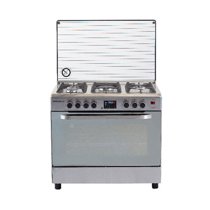 Royal Gas Cooker Master Chef Pro Cast Digital 5 Burners 60*90 cm With Fan Safety Stainless Steel - 2010300