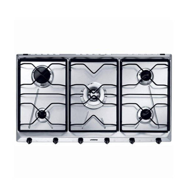 Smeg Gas Hob 5 burners 90 cm steel - SRV596GM5