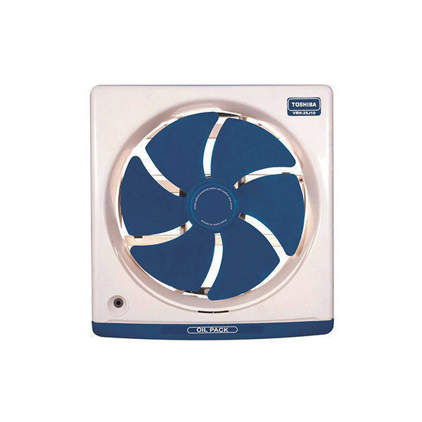 TOSHIBA Kitchen Ventilating Fan 25cm Size 30*30 In Dark Blue Or Off White Color With Oil Drawer - VRH25J10